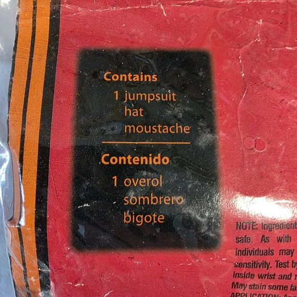 Adult Super Mario Brothers Halloween Costume XL EUC 3 Pcs Set - Picture 3 of 10